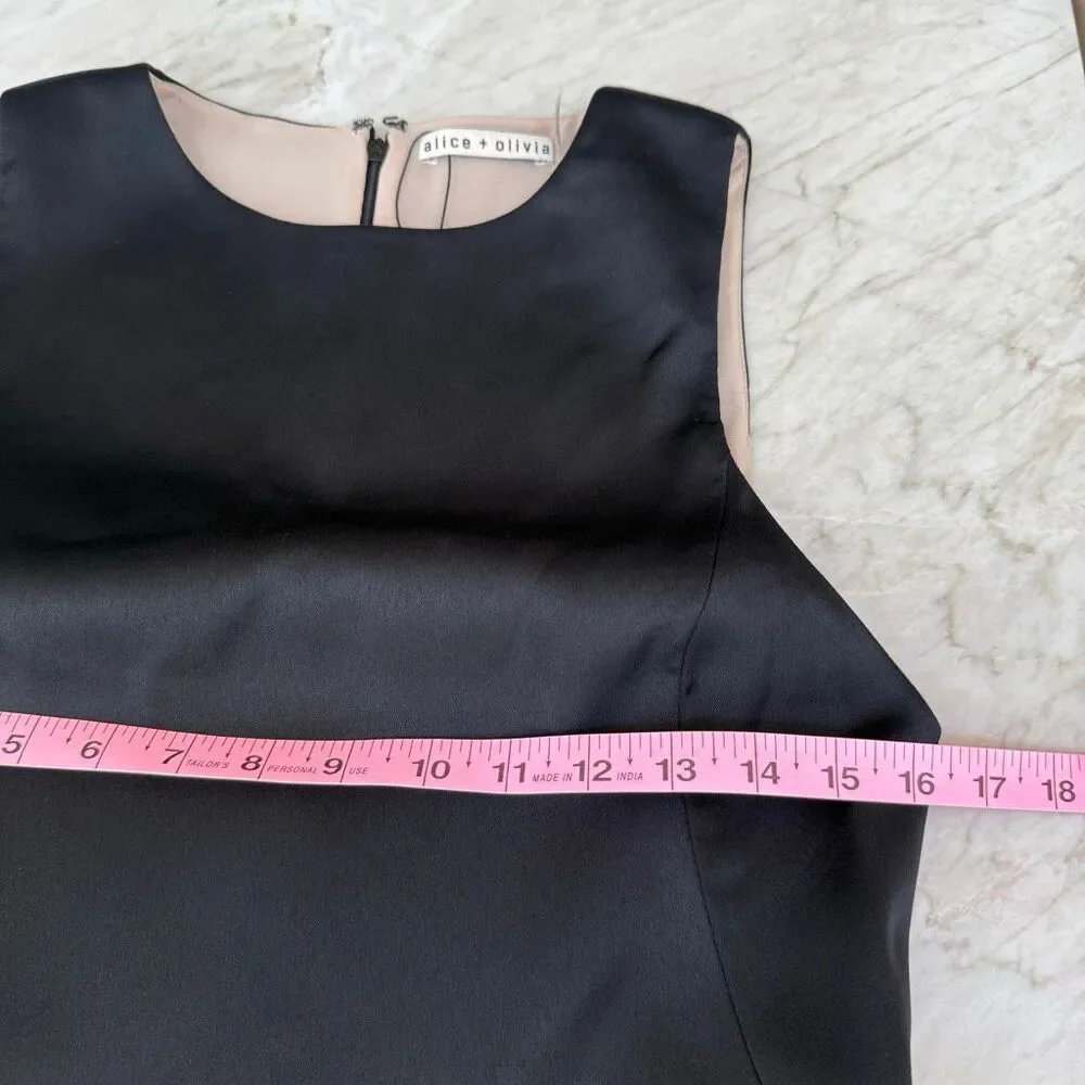 Alice + Olivia Cade Shift Mini Dress crystal-embellished heart cut-outs sz 6 NWT - Picture 5 of 9